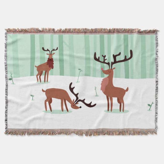 Kute renders gooien deken (Voorkant)