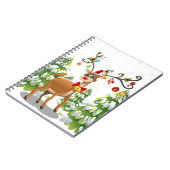 Kute rendier in de sneeuw notitieboek (Linkerzijde)