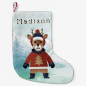 Kute rendier in Sweater Kleine Kerstsok (Voorkant)