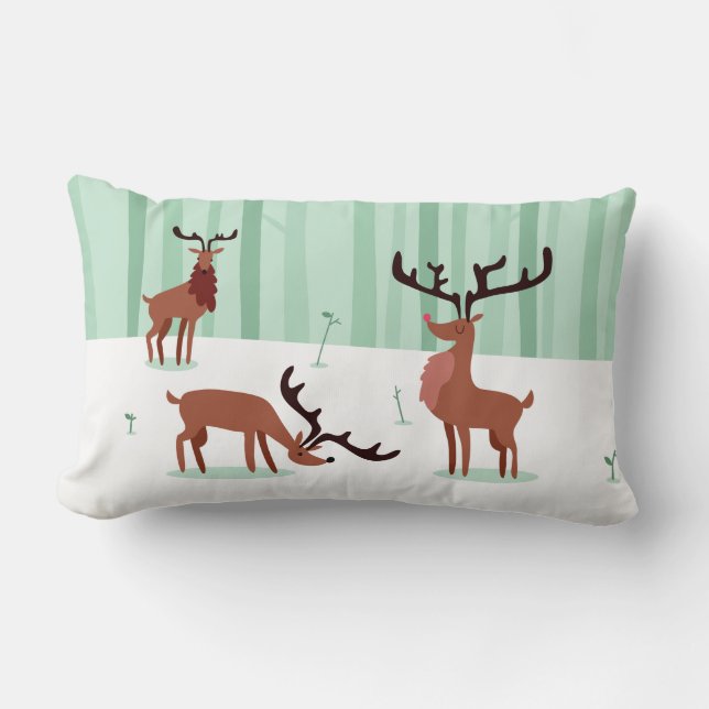 Kute rendieren werpen kussens (Voorkant)