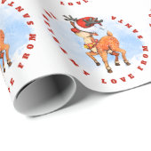 Kute rendierenkind - Sinterklettenpapier Cadeaupapier (Rol Hoek)