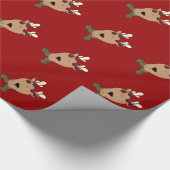 Kute rendierkerstwrapping cadeaupapier (Hoek)
