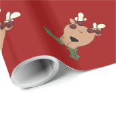 Kute rendierkerstwrapping cadeaupapier (Rol Hoek)