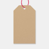 Kute rendierminimalistisch gezicht Brown Cadeaulabel (Achterkant)