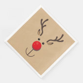 Kute rendierminimalistisch gezicht Brown Servet (Hoek)