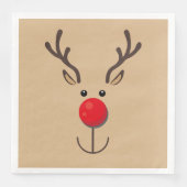 Kute rendierminimalistisch gezicht Brown Servet (Voorkant)