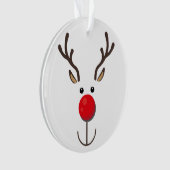 Kute rendierminimalistisch gezicht wit ornament (voorkant)