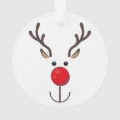 Kute rendierminimalistisch gezicht wit ornament (achterkant)