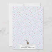 Kute rendierpatroonpasta Blauw of Aangepaste kleur Feestdagenkaart (Achterkant)