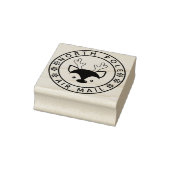 Kute rendiertjes en snowflakes North Pole Air Mail Rubberstempel (Stempel)