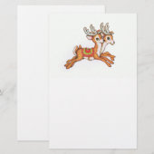 Kute rendierziekte briefpapier (Voorkant / Achterkant)