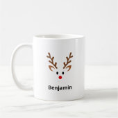 Kute rendierzijde met rode neus koffiemok (Links)