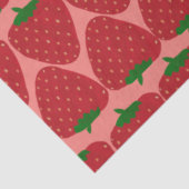 Kute Retro aardbeienpatroon in rood en roze Tissuepapier (Detail)