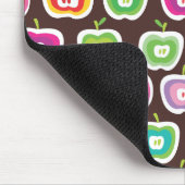 Kute retro appel fruitpatroonmondstuk muismat (Hoek)
