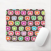 Kute retro appel fruitpatroonmondstuk muismat (Met muis)