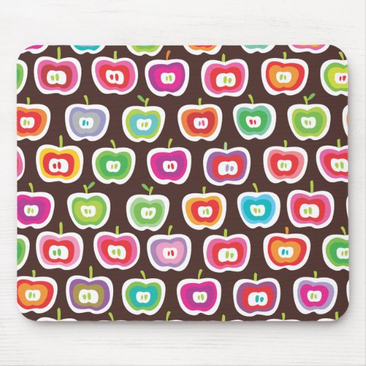 Kute retro appel fruitpatroonmondstuk muismat (Voorkant)