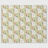 Kute retro baas party wrap cadeaupapier (Vlak)