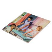 Kute retro  bakdame tegeltje (Zijkant)