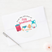 Kute retro bakingrediënten aangepast aan ronde sticker (Envelop)