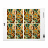Kute retro- bloemen etiket (Full Sheet)