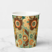 Kute retro- bloemen papieren bekers (Links)