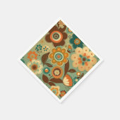 Kute retro- bloemen servet (Hoek)