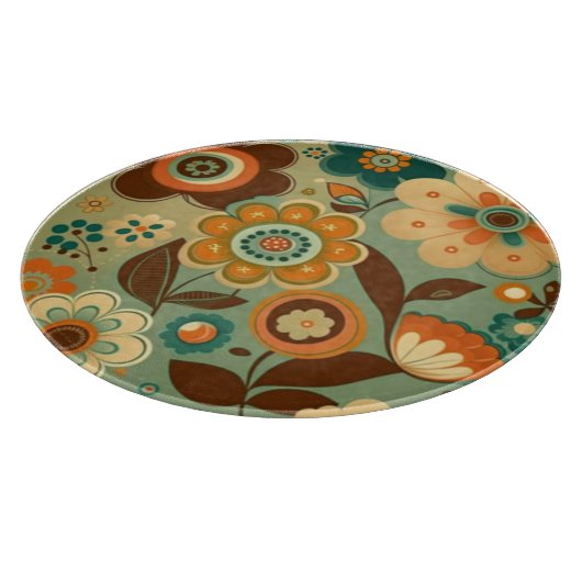 Kute retro- bloemen snijplank (Hoek)