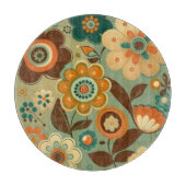 Kute retro- bloemen snijplank (Voorkant)