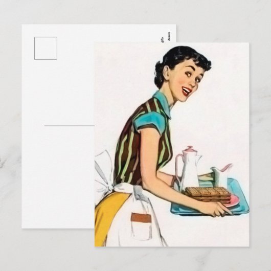 Kute retro  briefkaart (Voorkant / Achterkant)