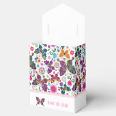 Kute Retro Butterflies- en Flowers-patroon Bedankdoosjes (Geopend)