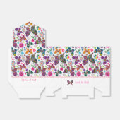 Kute Retro Butterflies- en Flowers-patroon Bedankdoosjes (Uitgevouwen)