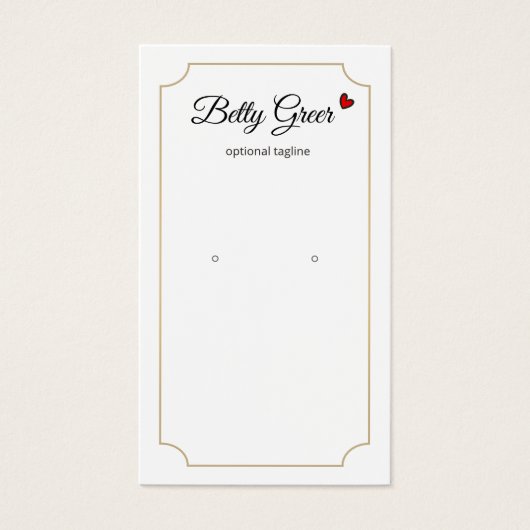 Kute Retro  Earning Display Card Visitekaartje (Voorkant)