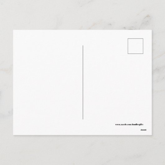 Kute retro familie, elk doel briefkaart (Achterkant)