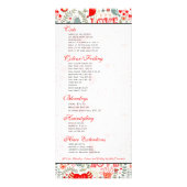 Kute Retro Floral Valentijns  Design Reclamekaart (Achterkant)