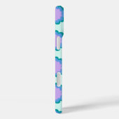 Kute Retro Flower Pattern in Mint en Paars Case-Mate iPhone Case (Achterkant / Rechts)