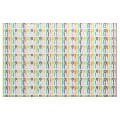 Kute Retro Green Oranje Kitchen Utainers Pattern Stof (Yard (91,4 cm))