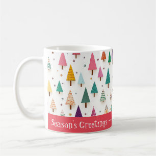 Kute Retro kerstbomen Koffiemok
