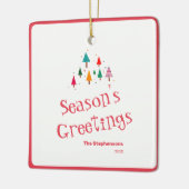 Kute Retro kerstboomversiering Keramisch Ornament (Links)