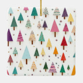 Kute Retro kerstboomversiering Keramisch Ornament (Achterkant)