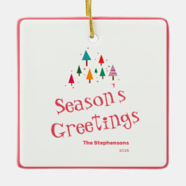 Kute Retro kerstboomversiering Keramisch Ornament