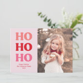 Kute Retro Kerstmis | Roze en rood Feestdagenkaart (Staand voorkant)