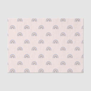 Kute Retro Mini Rainbows op Peach Birthday Party Tissuepapier