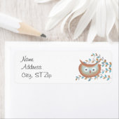 Kute Retro Owl Return Address Labels (Insitu)