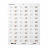Kute Retro Owl Return Address Labels (Full Sheet)