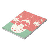 Kute retro Paasbunny en paasei Notitieblok (Linkerzijde)