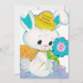 Kute retro paasbunny Grandouders Feestdagenkaart (Voorkant)