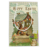 Kute Retro  paasbunny Medium Cadeauzakje (Voorkant)