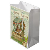 Kute Retro  paasbunny Medium Cadeauzakje (Achterkant Gekanteld)