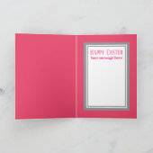 Kute retro  Paasdag Feestdagen Kaart (Binnen)