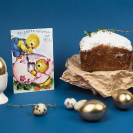 Kute retro  Pasen voegen bericht toe Feestdagen Kaart